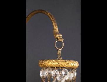 Coppia di appliques a mongolfiera a cinque bracci