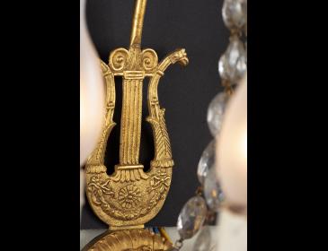 Coppia di appliques a mongolfiera a cinque bracci