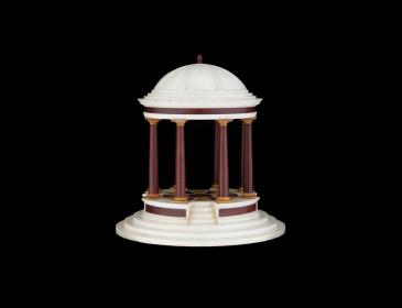 Tempietto neoclassico in marmi pregiati