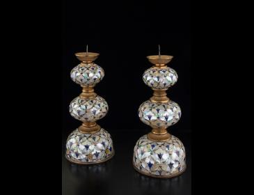 Candelabri in madreperla