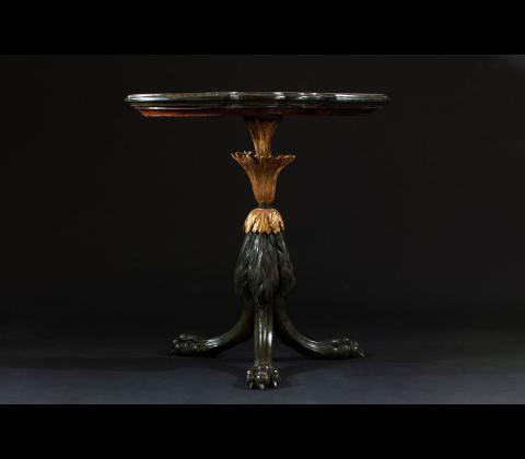 Coffee table with scagliola top