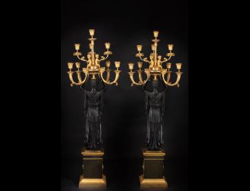 Coppia di candelabri stile Impero