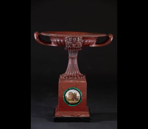 Antique red marble cup