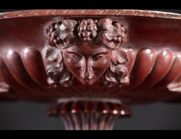Antique red marble cup