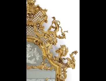 Large Louis XV pier glass, Parma, attributed to Antonio Vernieri
