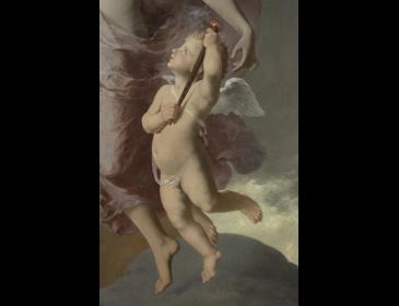 Large oil painting on canvas by the French artist Hélène Luminais (1841–1911)