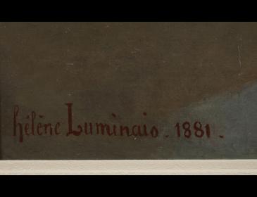 Large oil painting on canvas by the French artist Hélène Luminais (1841–1911)