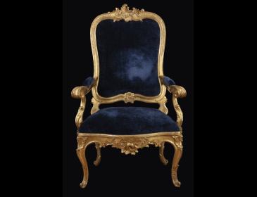 Set of four Roman Louis XV armchairs 