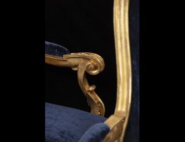Set of four Roman Louis XV armchairs 