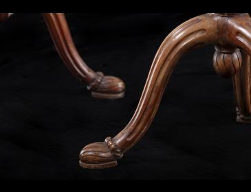 Pair of walnut gueridons