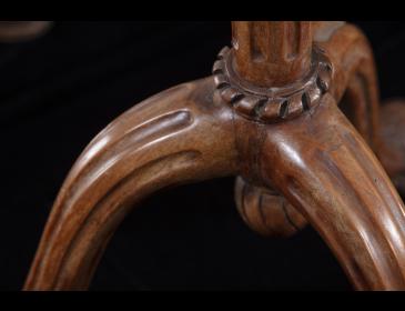 Pair of walnut gueridons