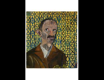 Self-Portrait with Grille