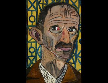 Self-Portrait with Grille
