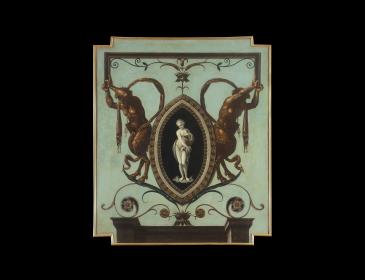 Four panels decorated with grotesques
