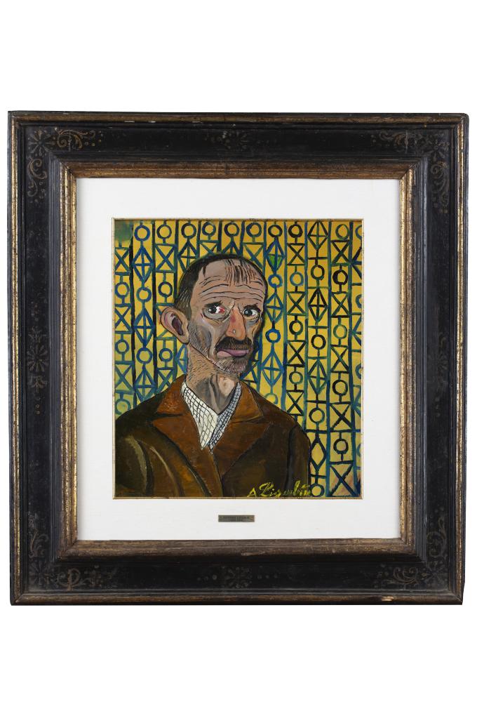 Self-Portrait with Grille