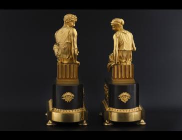 Pair of Empire bronze figures