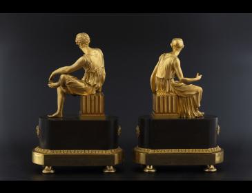 Pair of Empire bronze figures