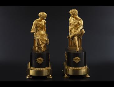 Pair of Empire bronze figures