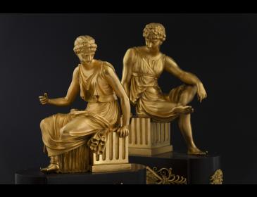 Pair of Empire bronze figures