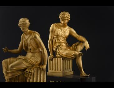 Pair of Empire bronze figures