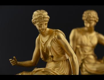 Pair of Empire bronze figures